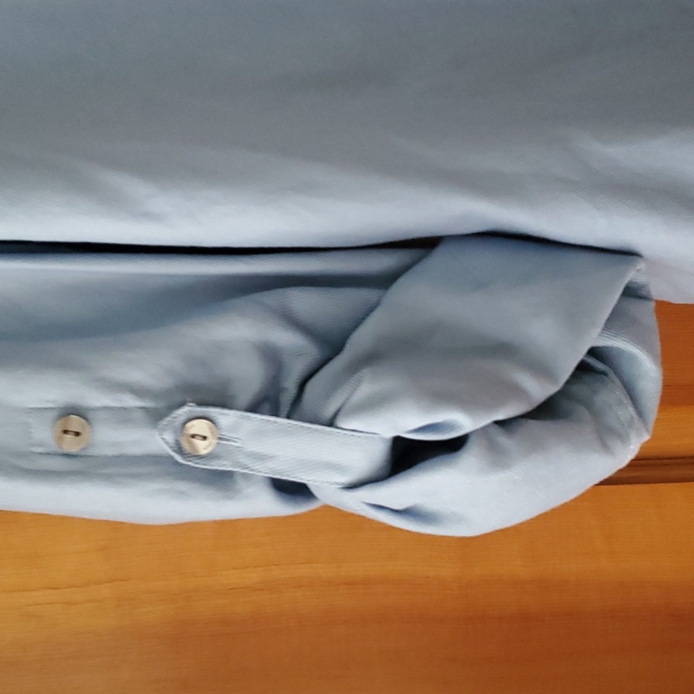 Calvin Klein Mens Blue Roll Tab Long‎ Sleeve Buttondown Shirt Size Large - Picture 7 of 11